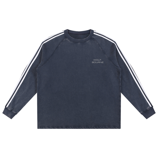 Logo Snow Washed Contrast Sweatshirt